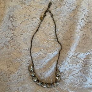 Brown Touchstone Swarovski  Crystal necklace on adjustable chain